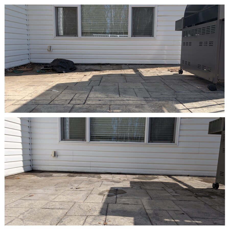 Concrete leveling before and after Edmonton