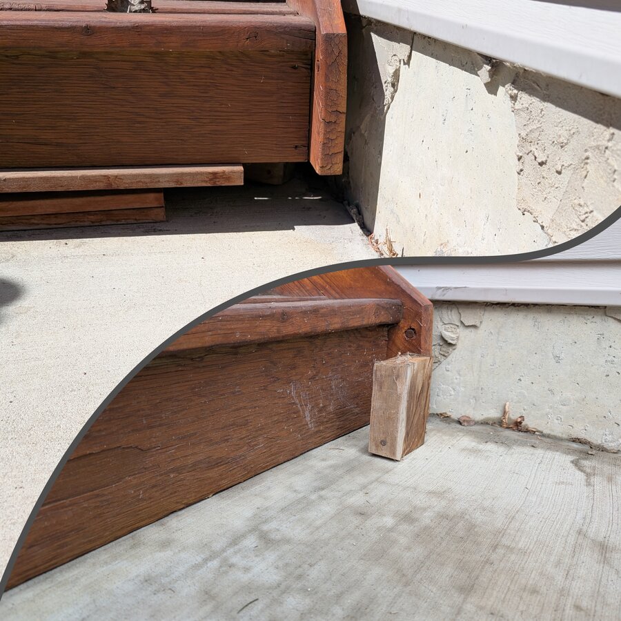 Sidewalk repair before and after results